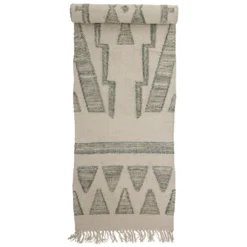 Bloomingville Delara Wollteppich 240x60 Cm, Grün / Natur