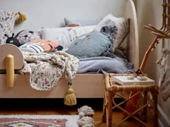 Bloomingville Filipa Decke Mit Quasten Recycelte Baumwolle 130x160 Cm -Hay || Linie Design || Bloomingville Verkäufe bloomingville filipa throw yellow recycled cotton 3