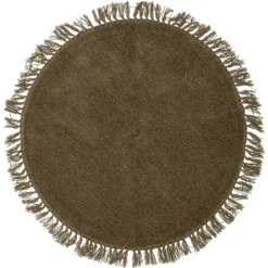 Bloomingville Lenea Wollteppich Ø110 Cm, Grün