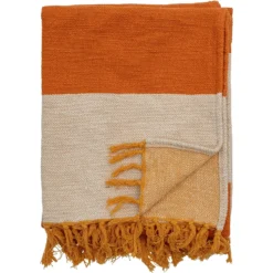 Bloomingville Motril Decke 150x130 Cm, Orange