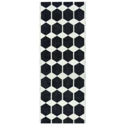 Anna Teppich Schwarz, 70x140 Cm