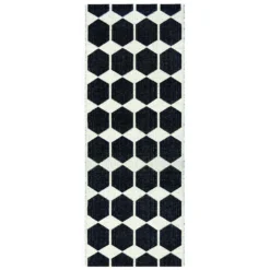 Anna Teppich Schwarz, 70x200 Cm