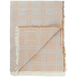 Dahlia Decke 130x180 Cm, Hellgrau