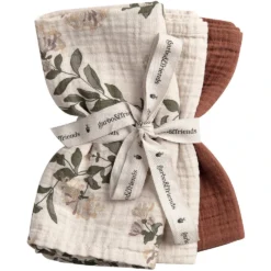 Honeysuckle Muslin Spucktücher 40x40 Cm, 3-er Set