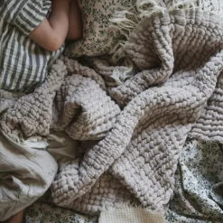 Mellow Lin Decke, 110x110 Cm -Hay || Linie Design || Bloomingville Verkäufe garbo friends mellow lin decke 110x110 cm 2