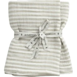 Stripe Anjou Decken Musselin 60x60 Cm, 2-er Set