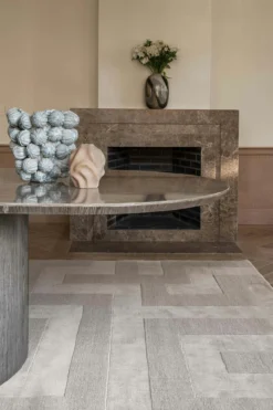 Byzantine Grande Wollteppich 300x400 Cm, Oatmeal -Hay || Linie Design || Bloomingville Verkäufe layered byzantine grande wool rug 14