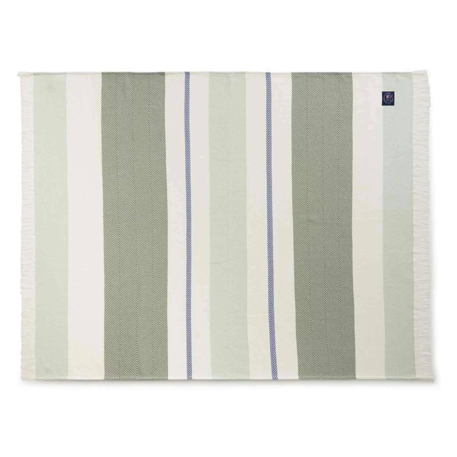 Lexington Herringbone Striped Decke 130x170 Cm, Grün 2 Lexington Herringbone Striped Decke 130x170 Cm, Grün – Bild 2