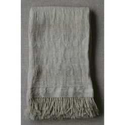 Nagano Tagesdecke / Plaid 130x220 Cm, Fayenceweiß