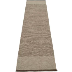 Edit Teppich Dark Brown / Dark Linen / Leinen Metallic, 70x300 Cm