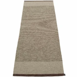 Edit Teppich Dark Brown / Dark Linen / Leinen Metallic, 85x260 Cm