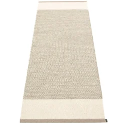 Edit Teppich Schlamm / Vanilla / Leinen Metallic, 70x200 Cm