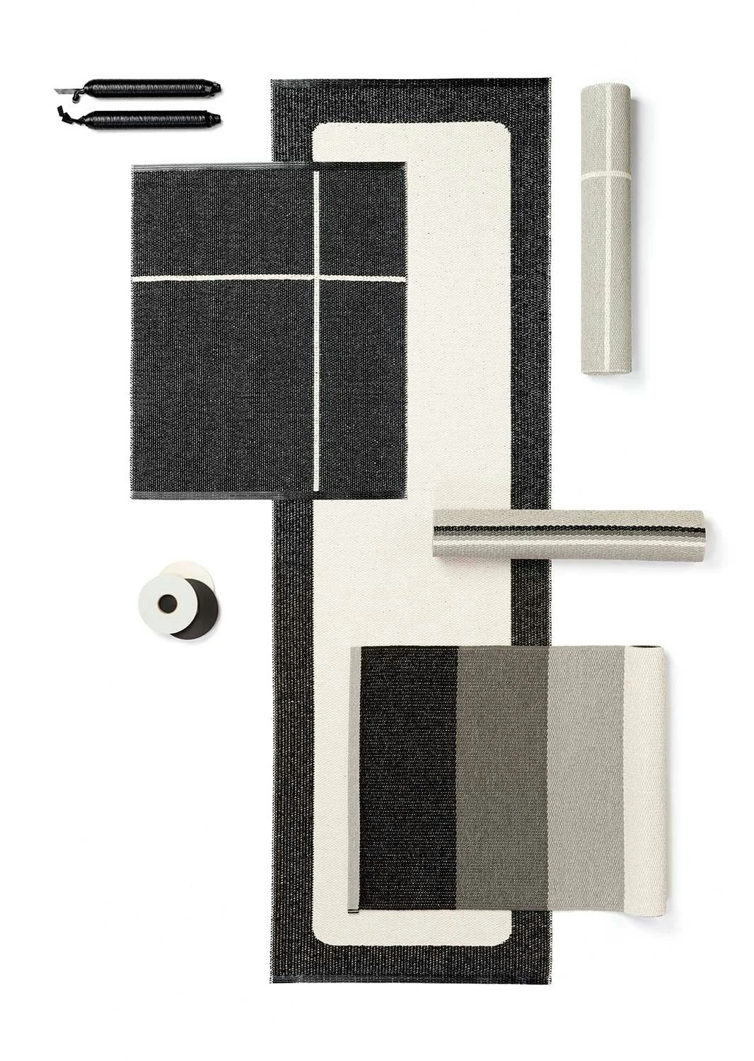 Ilda Teppich 180x180 Cm, Black / Vanilla 2 Ilda Teppich 180x180 Cm, Black / Vanilla – Bild 2