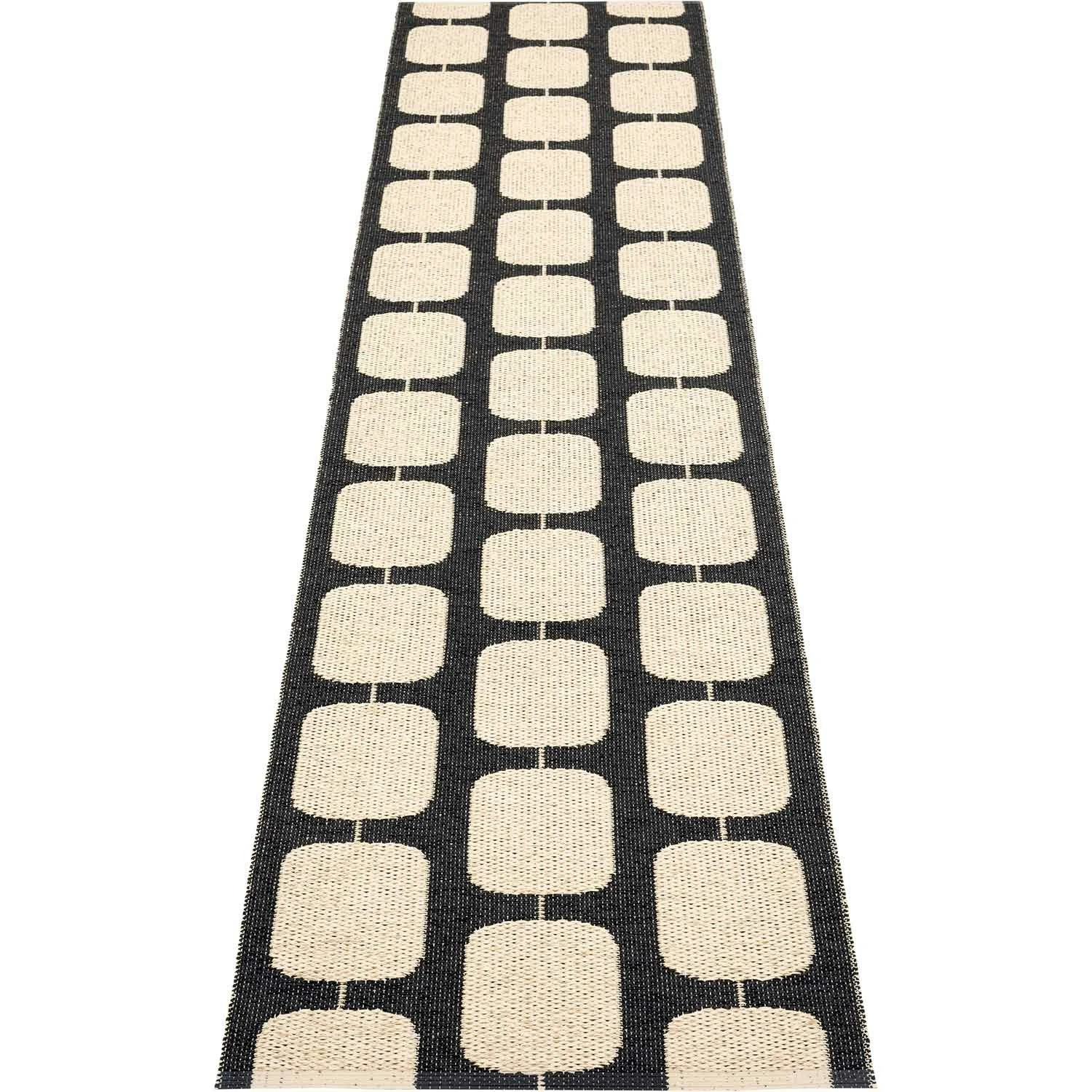 Sten Teppich 70x300 Cm, Black / Cream 1 Sten Teppich 70x300 Cm, Black / Cream