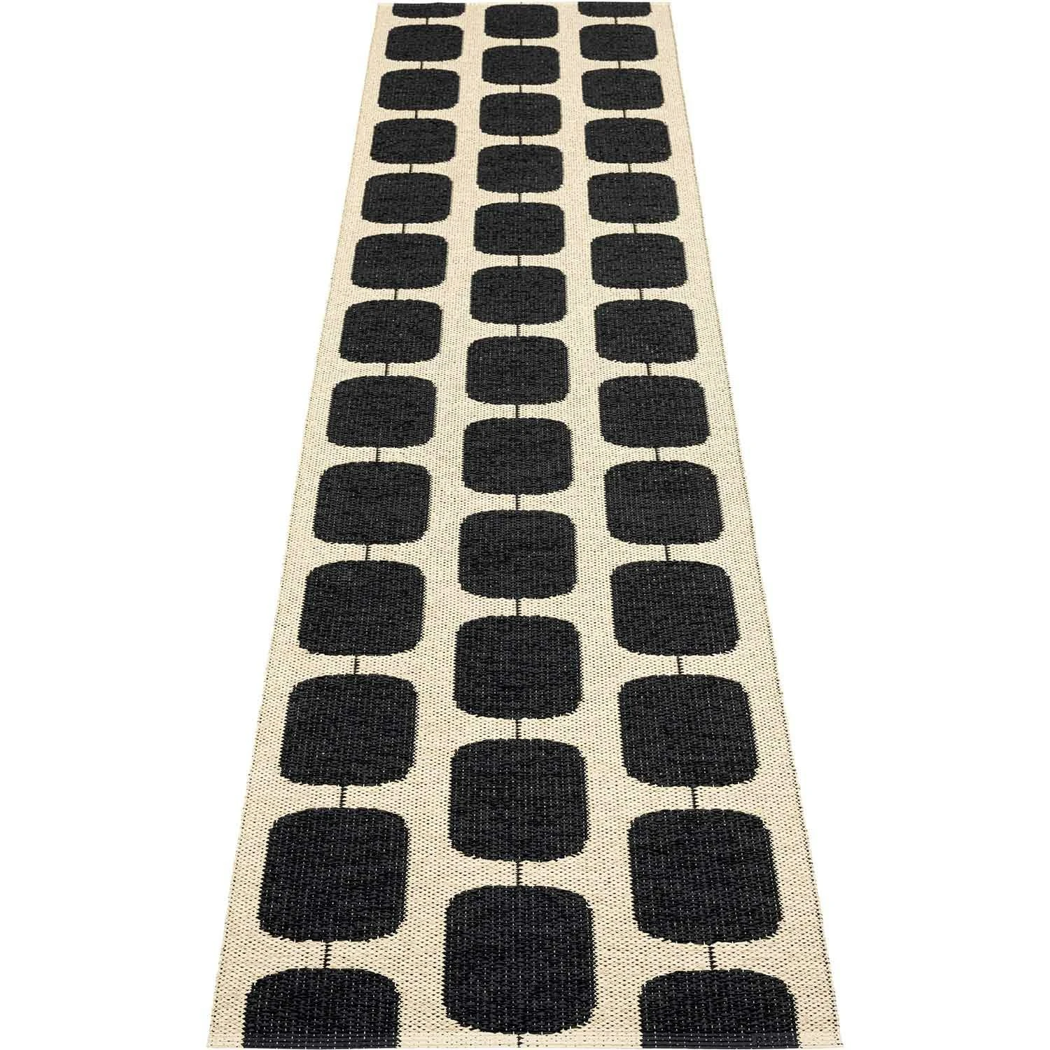 Sten Teppich 70x300 Cm, Black / Cream 2 Sten Teppich 70x300 Cm, Black / Cream – Bild 2