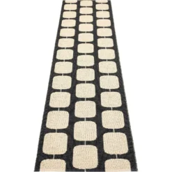 Sten Teppich 70x400 Cm, Black / Cream