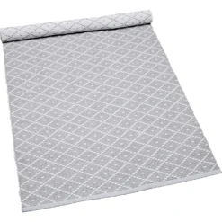 Ella Gerippter Teppich Grau / Weiß, 70x250 Cm