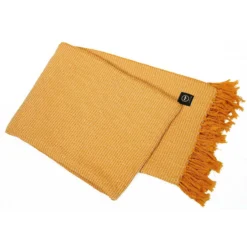 Valter Plaid 130x170 Cm, Saffron / Creme