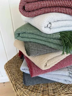 Valter Plaid 130x170 Cm, Saffron / Creme -Hay || Linie Design || Bloomingville Verkäufe recycled by wille valter plaid 130x170 cm 11 2