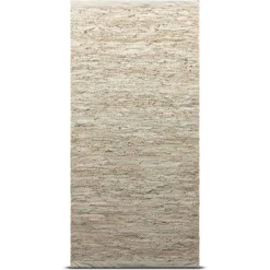 Lederteppich 65x135, Beige