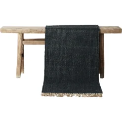 Hanfteppich 80x200, Schwarz