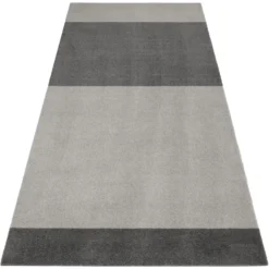 Stripes Teppich Steel Grey / Hellgrau, 90x200 Cm -Hay || Linie Design || Bloomingville Verkäufe tica copenhagen floormat polyamide 120x67cm steelgrey light grey 17