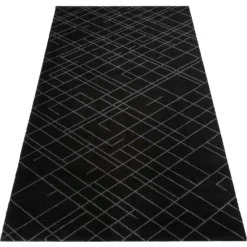 Lines Rug 90x200 Cm, Dark Grey -Hay || Linie Design || Bloomingville Verkäufe tica copenhagen floormat polyamide90x200cm black grey 2