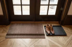 Stripes Teppich Vertikal Sandfarben/Braun, 60x90 Cm -Hay || Linie Design || Bloomingville Verkäufe tica copenhagen polyamide stripe vertical sand brown 13