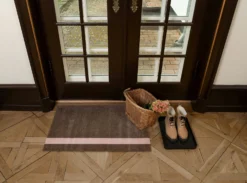 Stripes Teppich Vertikal Sandfarben/Light Rose, 60x90 Cm -Hay || Linie Design || Bloomingville Verkäufe tica copenhagen polyamide stripe vertical sand light rose 14