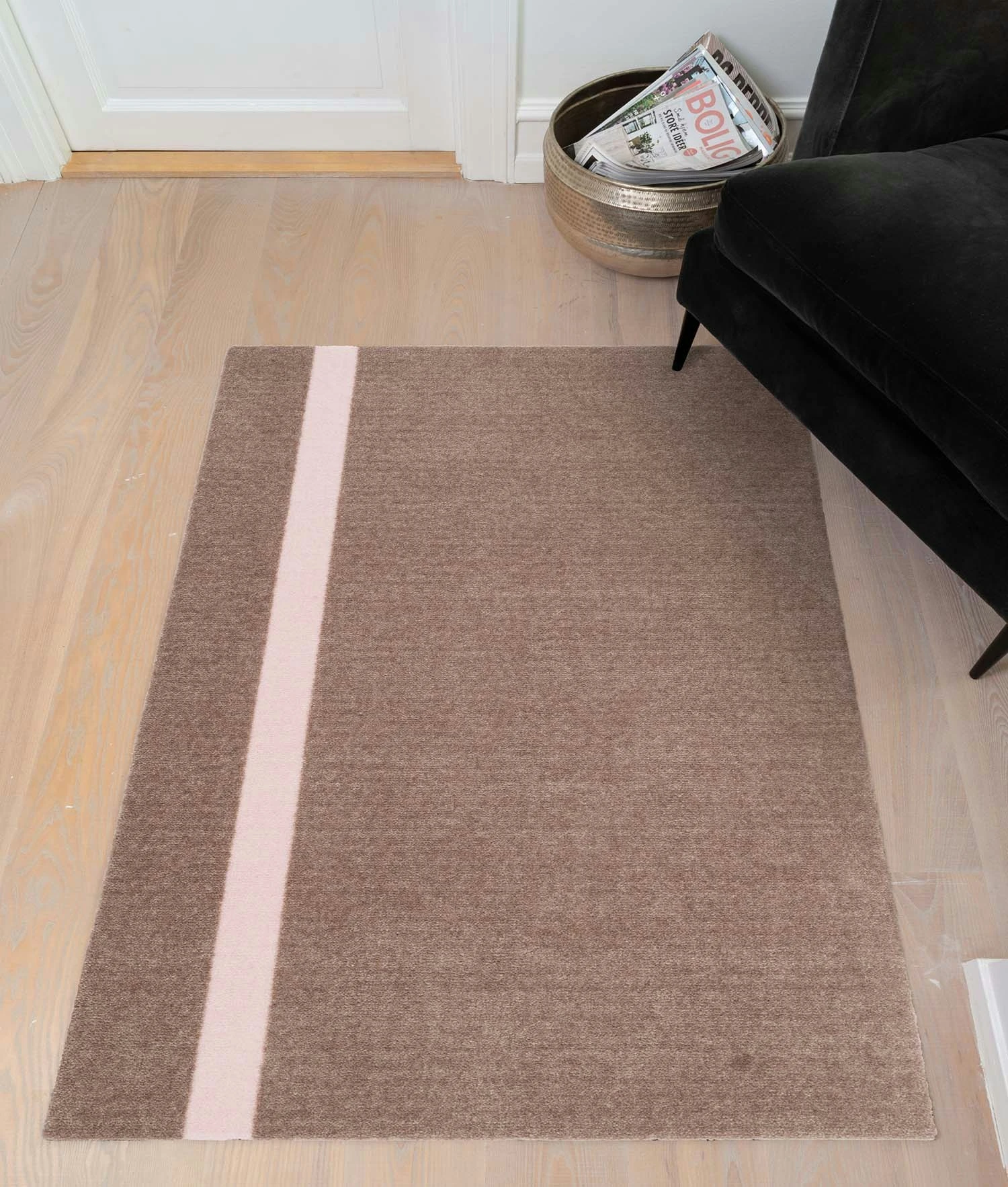 Stripes Teppich Vertikal Sandfarben/Light Rose, 67x120 Cm 4 Stripes Teppich Vertikal Sandfarben/Light Rose, 67x120 Cm – Bild 4