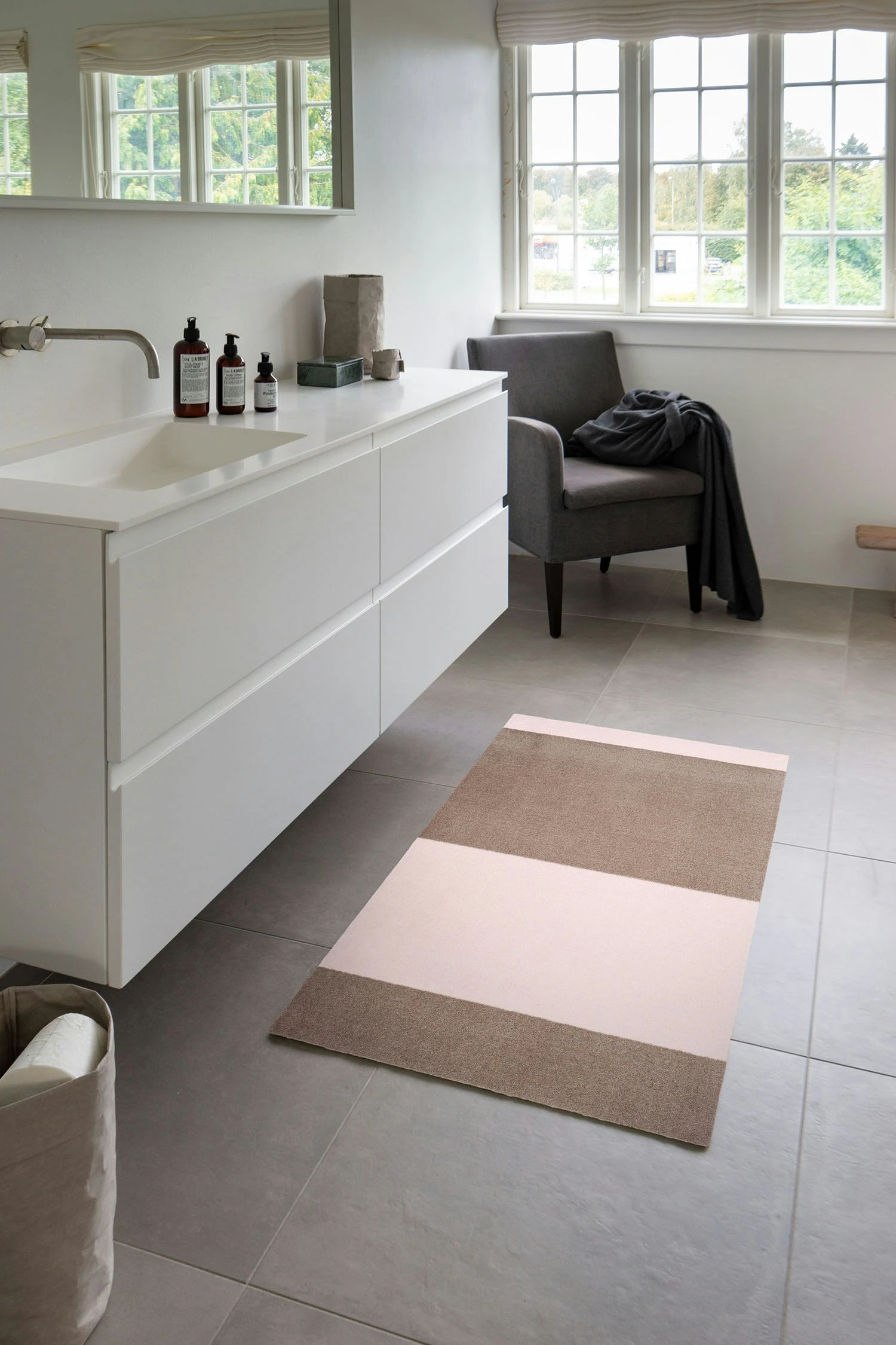 Stripes Teppich Sandfarben/Light Rose, 67x120 Cm 5 Stripes Teppich Sandfarben/Light Rose, 67x120 Cm – Bild 5