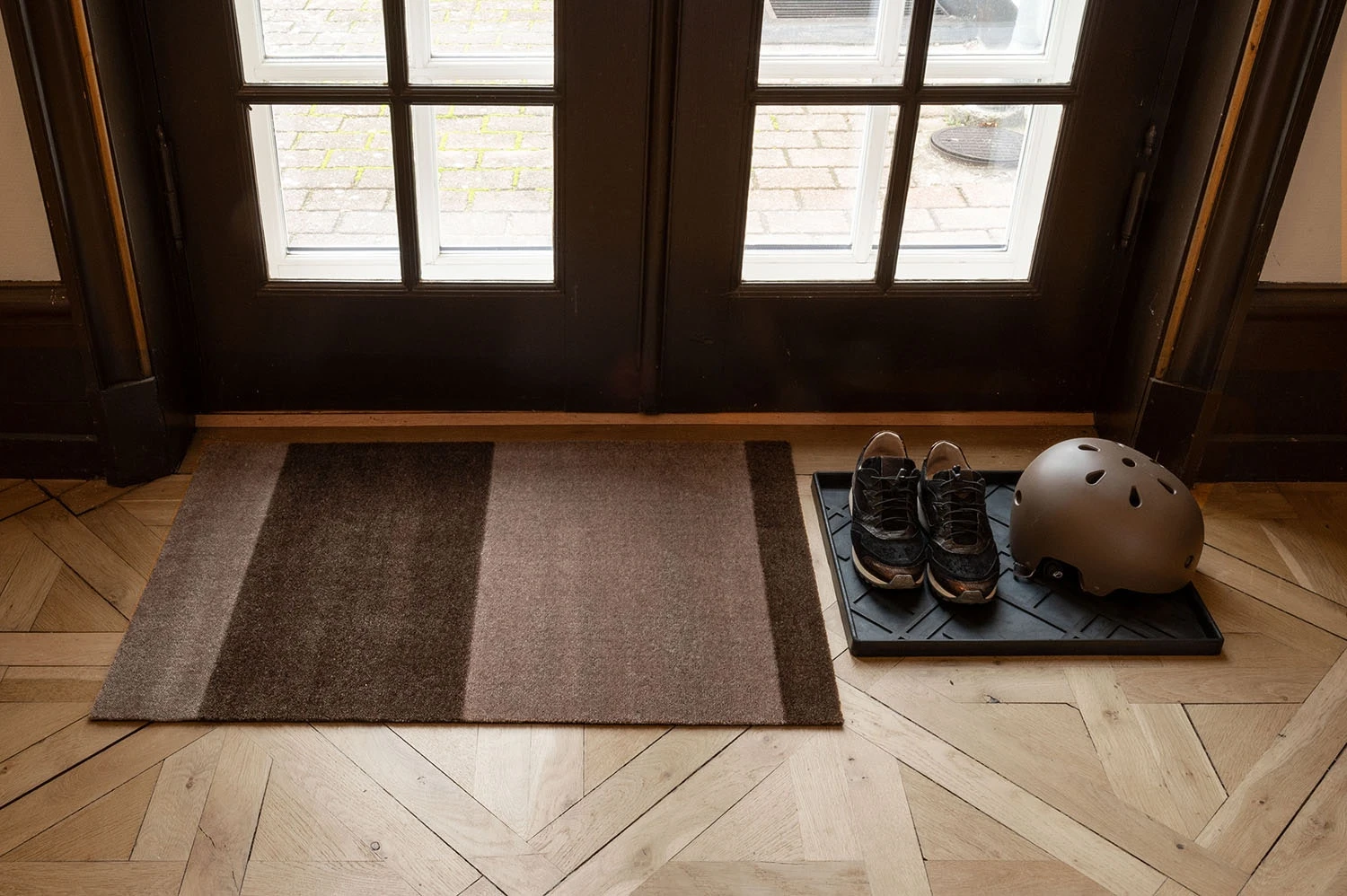 Stripes Teppich Sand / Braun, 60x90 Cm 4 Stripes Teppich Sand / Braun, 60x90 Cm – Bild 4